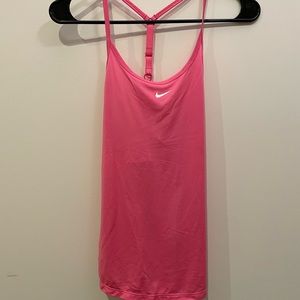 NWT Nike Dri-fit training tank top size small Hot Pink with T back strap
